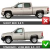 Chevrolet Silverado 1500 2500HD 3500HD 6.5 8Ft 2007-2014 Estensioni parafango PP Stile OEM nero non verniciato