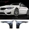 BMW F30 M3 M4 2012-2018 Kotflügelverbreiterung M3 M4 Style Metall unlackiert Schwarz