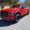 Ford F150 2015-2017 Aletines estilo Pocket Rivet PP negro mate liso