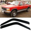 Dodge Dakota 1987-1996 Deflectores de ventanilla estilo Slim acrílico ahumado tintado