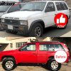Nissan Pathfinderin 1990-1995 Ofuky oken Slim In-Channel styl akryl kouřová tónovaná