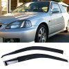 Honda Civic 1996-2000 Deflectores de ventanilla estilo Slim acrílico ahumado tintado