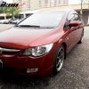 Honda Civic Sedan 2006-2011 Window Deflectors PP Mugen Style Transparent Black