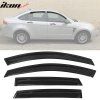 Ford Focus 4Door 2008-2011 Déflecteurs de vitres style Slim acrylique fumé teinté