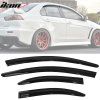 Mitsubishi Lancer EVO 2008-2017 Déflecteurs de vitres Slim style acrylique fumé teinté