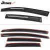 Honda 2009-2014 Deflectores de ventanilla estilo Slim acrílico ahumado tintado