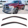 Dodge Ram 1500 2500 Standard Cab 2009-2025 Deflectores de ventanilla acrílico ahumado tintado