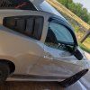 Ford Mustang 2010-2014 Deflectores de ventanilla estilo Slim acrílico ahumado tintado