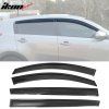Kia Sportage 2011-2016 Deflectores de ventanilla estilo Slim acrílico ahumado tintado
