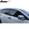 Honda CR-V 2012-2016 Déflecteurs de vitres ABS noir bordure chromée