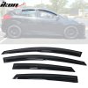 Ford Focus 2012-2018 Wind Deflectors Mugen Style Acrylic Smoke Tinted