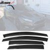 Ford Focus 2012-2018 Déflecteurs de vitres Slim style acrylique fumé teinté