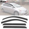 Toyota Prius 2012-2018 Deflectores de ventanilla estilo Slim acrílico ahumado tintado