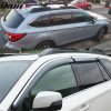 Subaru Outback 2015-2019 Wind Deflectors Slim Style PP Smoked Tinted with Chrome Strip