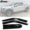 Ford F-Series Crew Cab 2015-2024 Deflectores de ventanilla estilo Slim acrílico ahumado tintado
