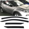 Toyota CHR 2017-2022 Deflektory okien Slim styl PC dymione przyciemniane z chromowaną listwą