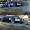 Jeep Compass 2017-2025 Deflectores de ventanilla Slim styl PC ahumado tintado con tira cromada