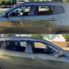 Jeep Compass 2017-2025 Ofuky oken Slim styl PC kouřová tónovaná s chromovým proužkem