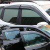 Jeep Compass 2017-2025 Deflectores de ventanilla Slim styl PC ahumado tintado con tira cromada