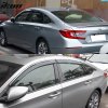 Honda Accord Sedan 2018-2025 Deflettori pioggia stile sottile acrilico striscia cromata