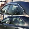Toyota Corolla Sedan 2020-2025 Slim Style Smoked Tinted Window Visors with Chrome Trim