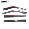 Toyota Highlander 2020-2025 Deflectores de ventanilla PC Slim styl PC negro con tira cromada