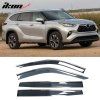 Toyota Highlander 2020-2025 Deflectores de ventanilla PC Slim styl PC negro con tira cromada