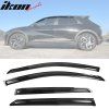 Hyundai Ioniq 5 2022-2025 Deflectores de ventanilla estilo Slim acrílico negro