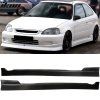 Honda Civic Coupe 1996-2000 Bas de caisse Style CS PU noir non peint