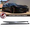 Chevrolet Corvette C7 Stingray 2014-2019 Bas de caisse PU noir non peint