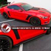 Ford Mustang 2 2015-2023 Seitenschweller 2 Flossen Stil PP unlackiert schwarz