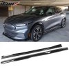 Ford Mustang Mach-E 2021-2024 Side Skirts IKON style PP Gloss Black