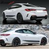 BMW 4-Series G22 G23 2Ajtós 2021-2025 MP stílusú oldalszoknyák festetlen fekete