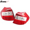 BMW E87 1-Series 125i 128i 130i 135i 2008-2011 Red Clear Tail Lights