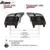 Ford Mustang GT500 2007-2009 Фарове за мъгла OE стил черен корпус хром H13 halogen