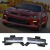 Chevrolet Camaro SS 2016-2018 Fendinebbia ABS PC custodia nera lente trasparente con striscia gialla
