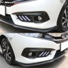Honda Civic 2016-2018 Proiectoare stil OE imitație fibră de carbon lucios neted
