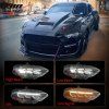 Ford Mustang 2018-2023 Feux antibrouillard style 2024 boîtier noir LED transparent