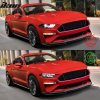 Ford Mustang 2018-2023 Fog Lights 2024 Style with Sequential Turn Signals Black Housing Clear