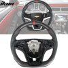 Chevrolet Camaro 2012-2015 Volant fibre de carbone mate CF cuir perforé indicateur de direction