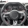 Ford Mustang 2015-2017 Volan negru cu cusături roșii CF cu piele naturală