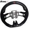 Ford Mustang 2015-2017 Steering Wheel Black with Red Stitching Red Ring CF with Synthetic Suede