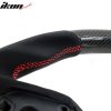 Honda Civic 2016-2021 Volante nero con cuciture rosse fibra di carbonio Alcantara