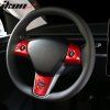 Tesla 3 2017-2023 Tesla Y 2020-2023 Волан облицовка червена ABS