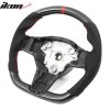 Tesla 3 Y 2017-2023 Steering Wheel Black with Red Stitching and Indicator Carbon Fiber Synthetic Suede