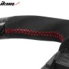 Tesla 3 Y 2017-2023 Steering Wheel Black with Red Stitching and Indicator Carbon Fiber Synthetic Suede