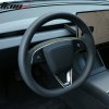 Tesla Model 3 Highland 2024-2025 Tesla Model Y 2025 Lenkradverkleidung mit Carbonfaser-Aufdruck ABS