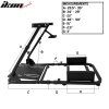 Стойка за състезателен волан, черна, Logitech G29, скоростен лост Thrustmaster