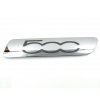 Fiat 500 Emblem silber links