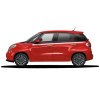 Fiat 500L Grafika, boční strana, svršek, proužek, bílá